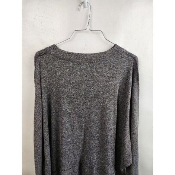 Suzanne Betro Womens BOHO Tunic Top Size 2X Gray Long Sleeve Minimalist Casual - Picture 9 of 10